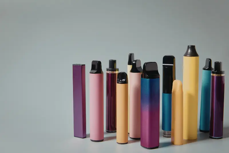 Group of distillate cannabis vapes