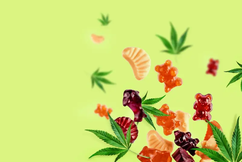 A group of cannabis gummies