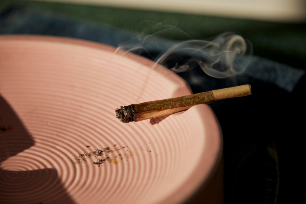 Smoke odor emitted from a cannabis joint