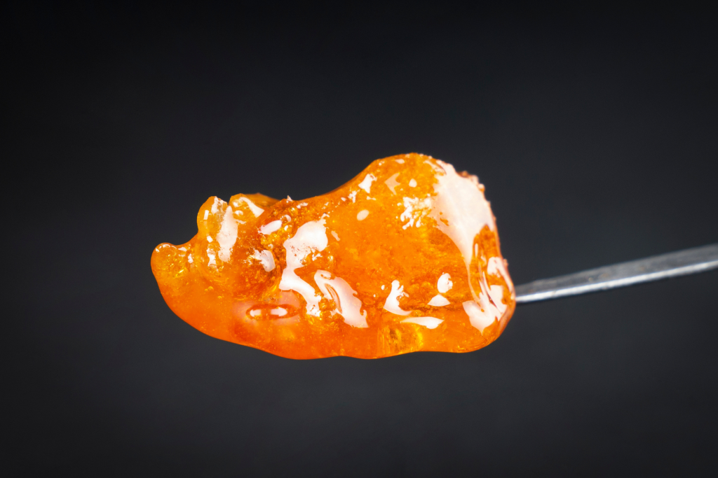 Image of cannabis dabs on a metal dabber